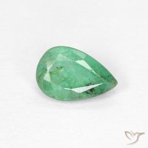 0.35ct Naturel Vert pistache Émeraude, En forme de poire, SI