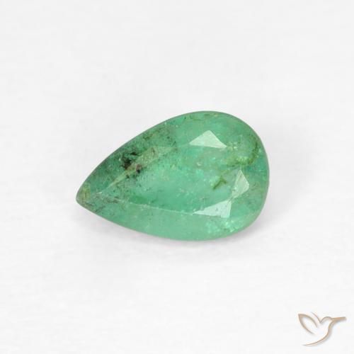Émeraude Vert pistache naturelle En forme de poire, 0.35 ct, SI