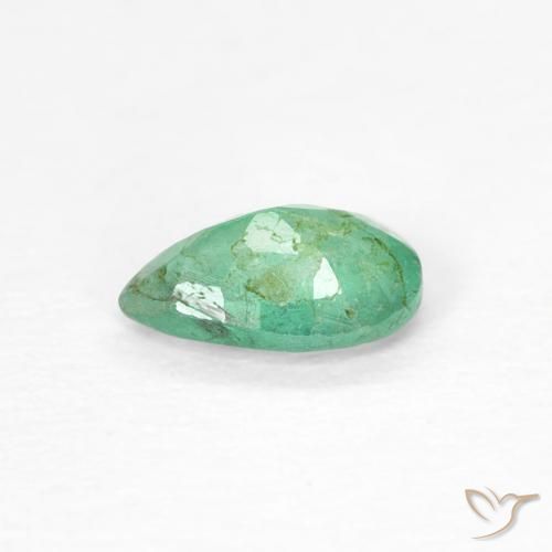 Émeraude Vert pistache naturelle En forme de poire, 0.35 ct, SI