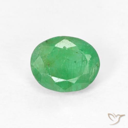 0.40ct Naturel Vert trèfle Émeraude, ovale, VS-SI