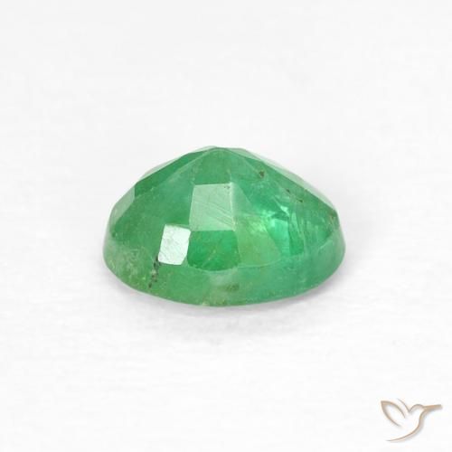 Émeraude Vert trèfle naturelle ovale, 0.40 ct, VS-SI