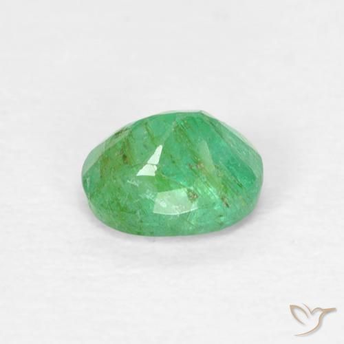 Émeraude Vert moyen naturelle ovale, 0.42 ct, VS-SI
