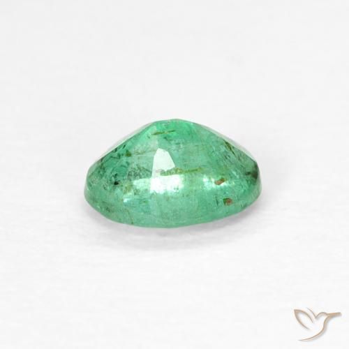 Émeraude Vert clair naturelle Coupe ovale, 0.34 ct, VS-SI