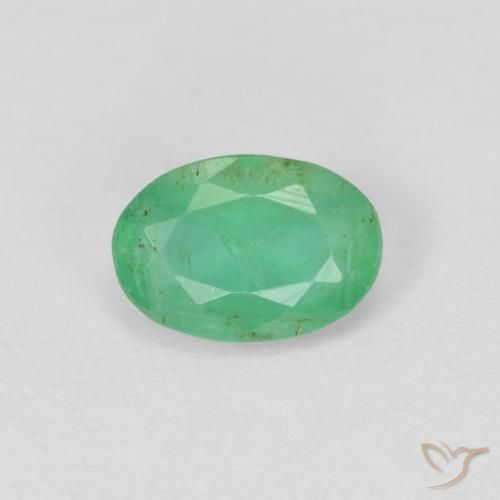 0.40ct Naturel Vert clair Émeraude, ovale, VS-SI