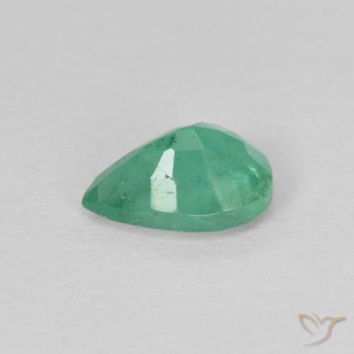 Émeraude Vert clair naturelle En forme de poire, 0.43 ct, VS-SI