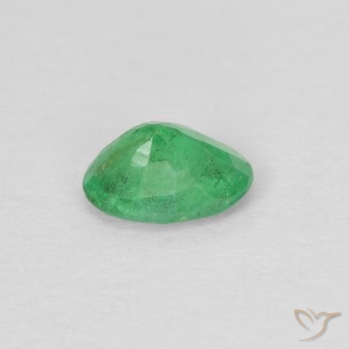 Émeraude vert trèfle naturelle coupe ovale, 0,23 ct, VS-SI