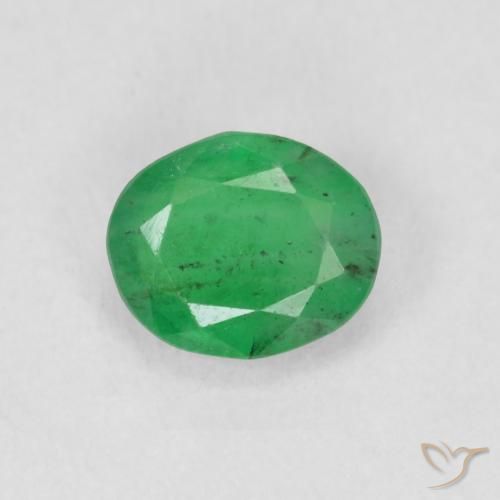 0.61ct Naturel Vert trèfle Émeraude, ovale, SI