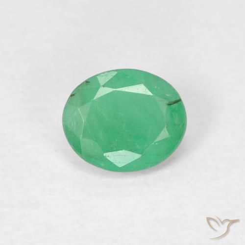 0.32ct Naturel Vert moyen Émeraude, ovale, VS