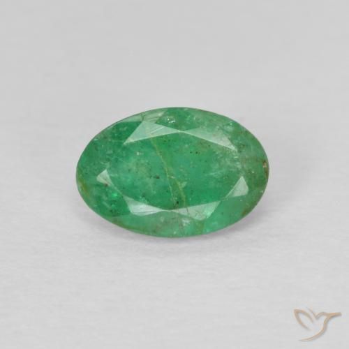 0.43ct Naturel Vert trèfle Émeraude, ovale, SI