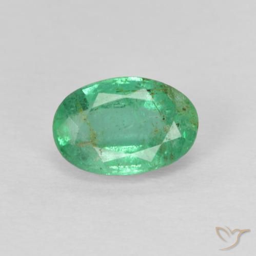 0.56ct Naturel Vert frais Émeraude, ovale, VS-SI