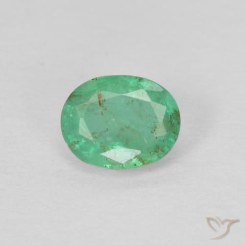 0.31ct Naturel Vert clair Émeraude, ovale, VS-SI