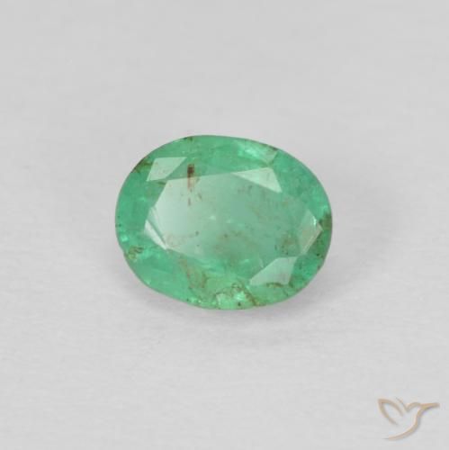 Émeraude vert naturelle coupe ovale, 0,31 ct, VS-SI