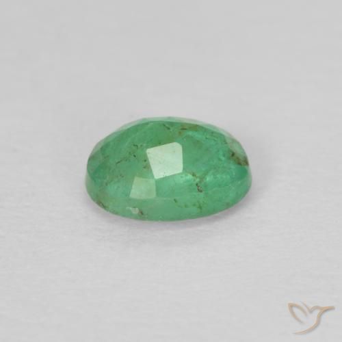 Émeraude vert naturelle coupe ovale, 0,31 ct, VS-SI