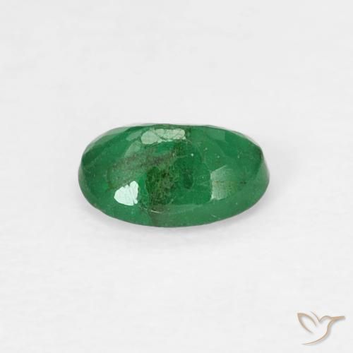 Émeraude Vert moyen naturelle ovale, 0.31 ct, SI