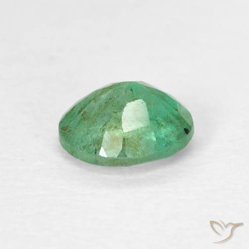 Émeraude Bleu vert naturelle ovale, 0.39 ct, SI