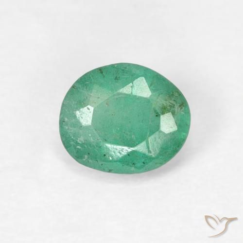 0.38ct Naturel Vert frais Émeraude, ovale, SI