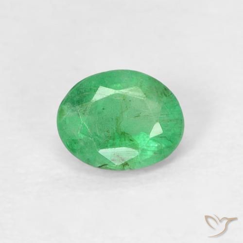 0.31ct Naturel Vert clair Émeraude, ovale, SI