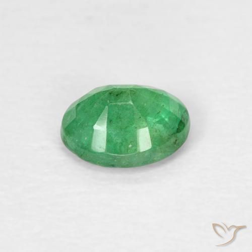 Émeraude Vert clair naturelle ovale, 0.31 ct, SI
