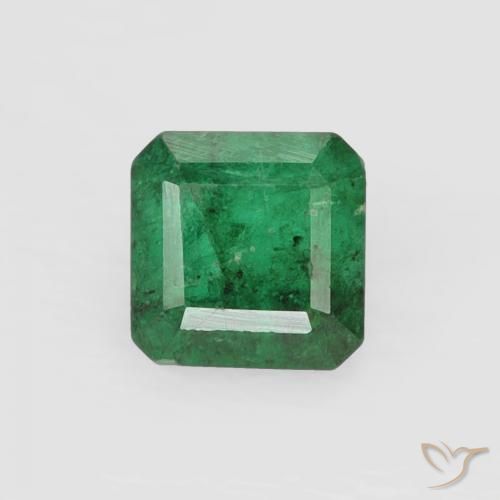 Émeraude vert naturelle taille émeraude, 0,47 ct, SI-I1