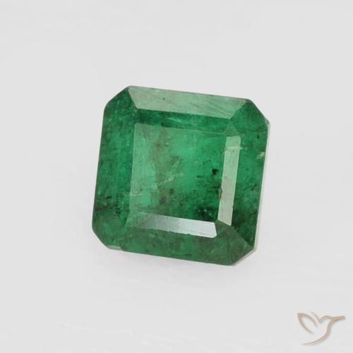 Émeraude vert naturelle taille émeraude, 0,47 ct, SI-I1