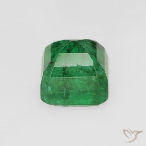 Émeraude vert naturelle taille émeraude, 0,47 ct, SI-I1