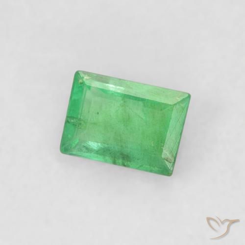 Émeraude Vert clair naturelle Baquette, 0.20 ct, VS-SI