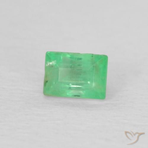Émeraude Vert moyen naturelle Baquette, 0.21 ct, SI-I1
