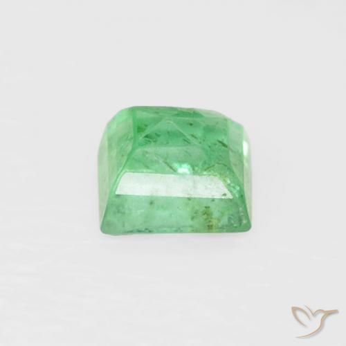 Émeraude Vert clair naturelle Carré, 0.20 ct, SI