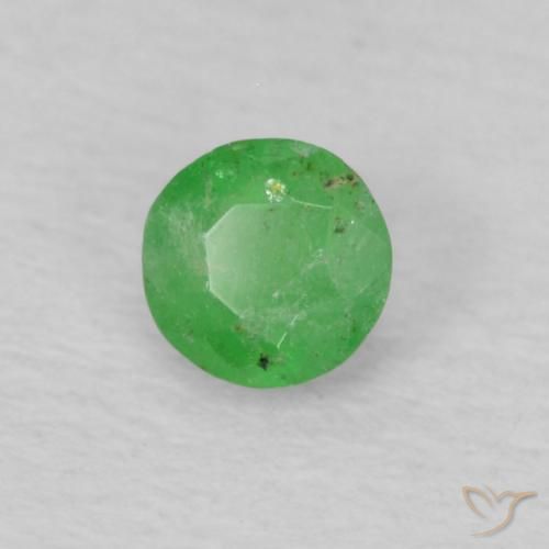 Émeraude Vert jaunâtre pâle naturelle Tour, 0.15 ct, VS-SI