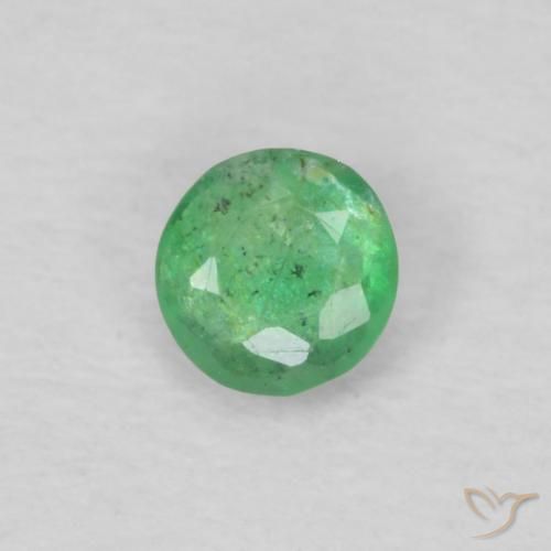 0.12ct Naturel Vert clair Émeraude, Tour, VS-SI