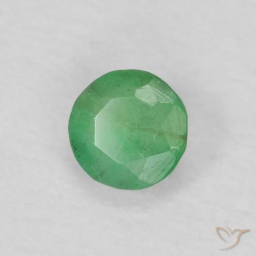 Émeraude Vert jaunâtre naturelle Tour, 0.16 ct, VS-SI