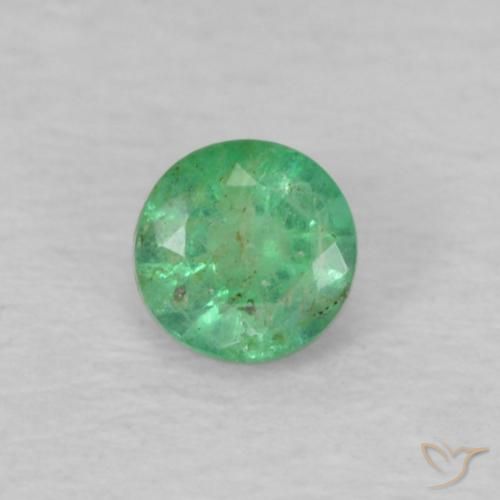 0.15ct Naturel Vert clair Émeraude, Tour, VS-SI