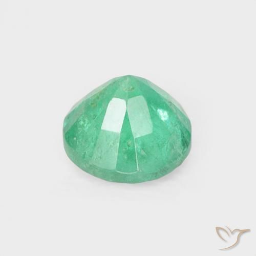 Émeraude vert naturelle coupe roude, 0,25 ct, VS