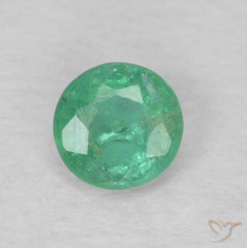0.15ct Naturel Bleu vert Émeraude, Tour, VS-SI