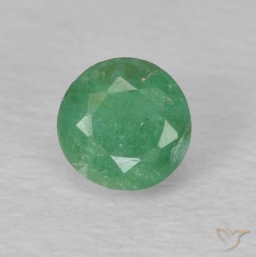 0.23ct Naturel Vert clair Émeraude, Tour, VS-SI