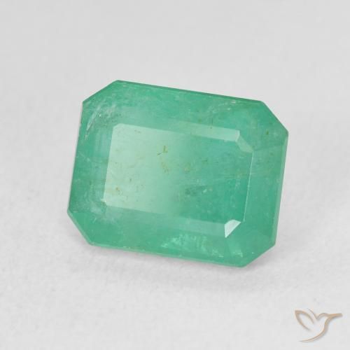 Émeraude Vert frais naturelle Octogone / coupe Émeraude, 3.11 ct, SI