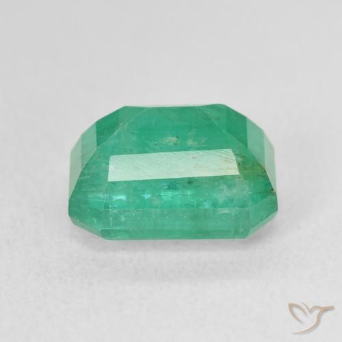 Émeraude Vert frais naturelle Octogone / coupe Émeraude, 4.17 ct, SI