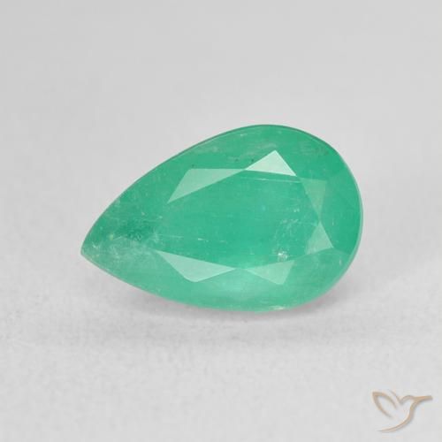 Émeraude vert naturelle en forme de poire, 2,22 ct, SI