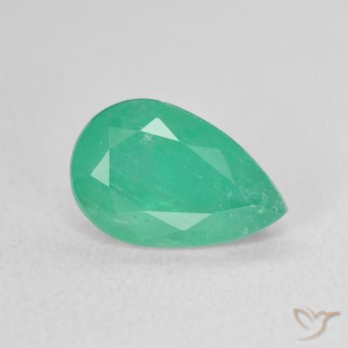 Émeraude vert naturelle en forme de poire, 2,22 ct, SI
