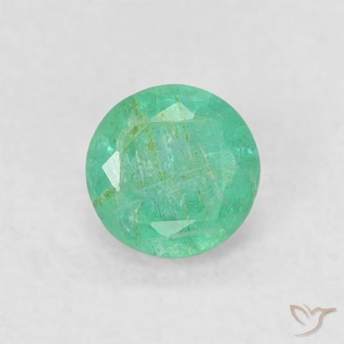 0.17ct Naturel Vert menthe intense Émeraude, Tour, SI