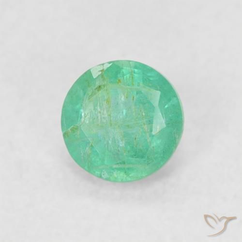 Émeraude Vert menthe intense naturelle Tour, 0.17 ct, SI