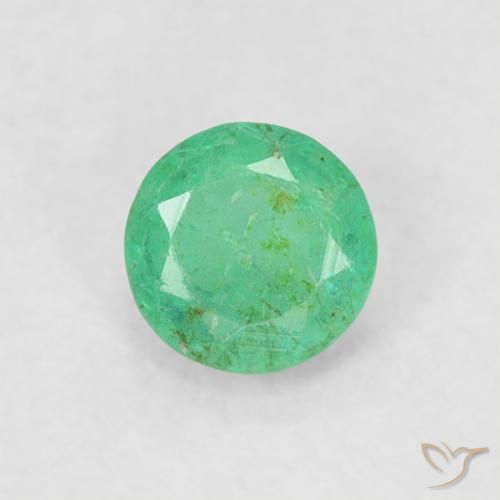 0.17ct Naturel Vert Électrique Émeraude, Tour, SI