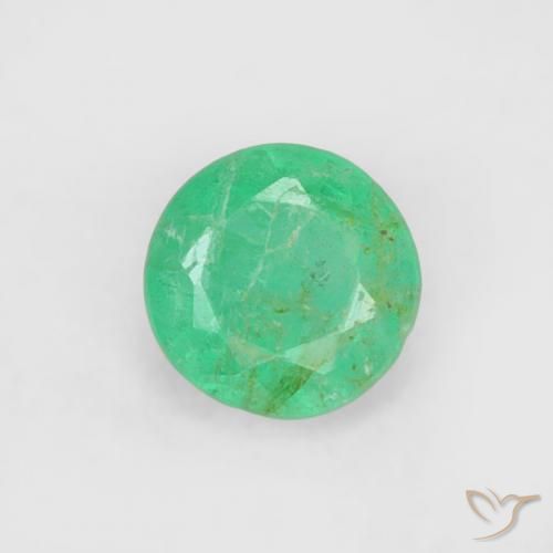 0.16ct Naturel Bleu vert Émeraude, Tour, SI, Photo A