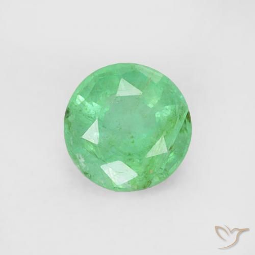 0.16ct Naturel Vert frais Émeraude, Tour, SI