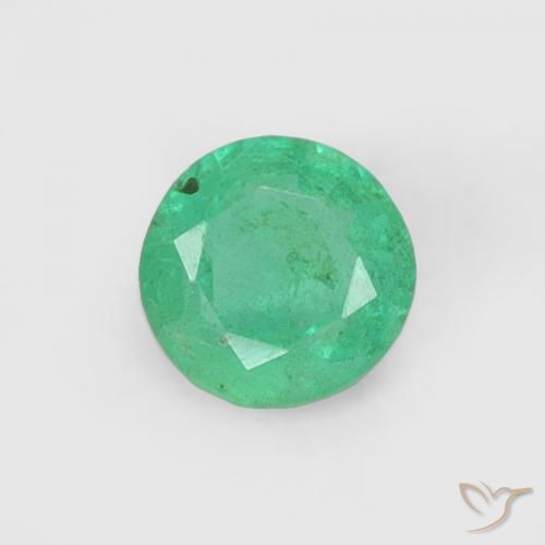 0.18ct Naturel Vert frais Émeraude, Tour, SI