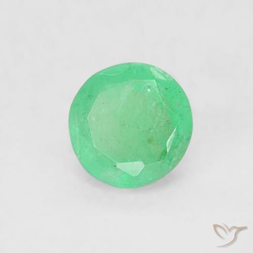 Émeraude Vert brillant naturelle Tour, 0.17 ct, SI