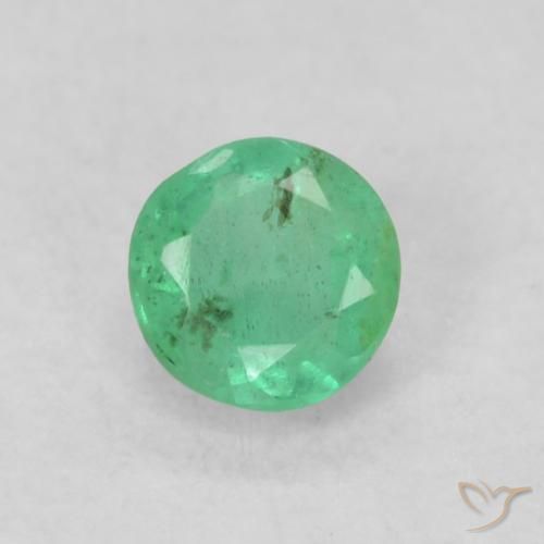 0.20ct Naturel Vert clair Émeraude, Tour, SI