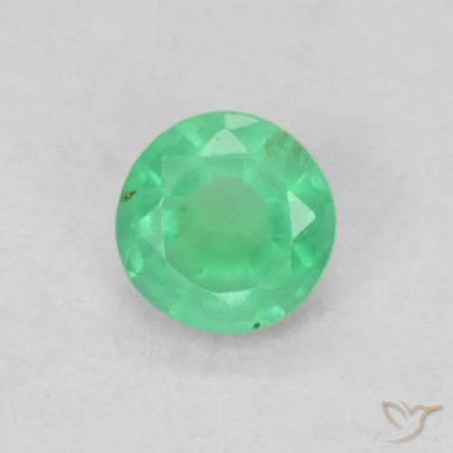0.17ct Naturel Vert intense Émeraude, Tour, SI