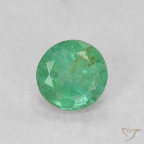 0.16ct Naturel Vert jade Émeraude, Tour, SI, Photo A