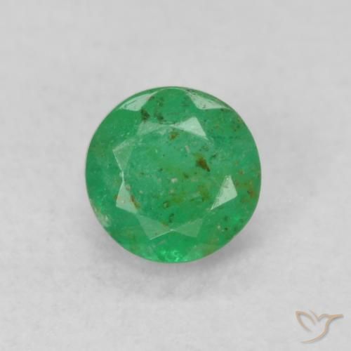 0.18ct Naturel Vert clair Émeraude, Tour, SI